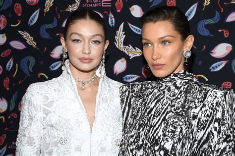 nude sis|Gigi and Bella Hadid pose completely nude for Versace